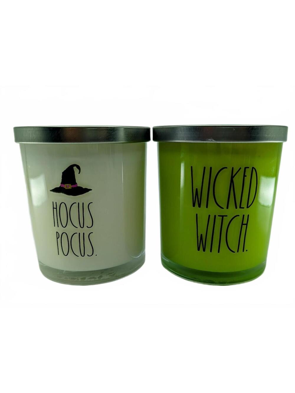 Rae Dunn Halloween Candle Set Hocus Pocus Vanilla Woods Wicked Witch Pumpkin